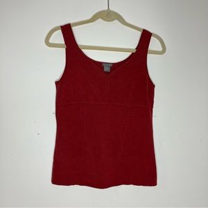 Ann Taylor brick red silk nylon tank top S